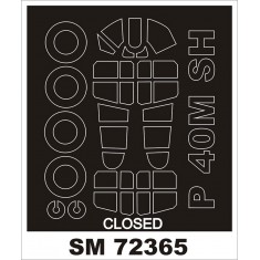 1/72 P-40M Canopy and Wheel Masks for Special Hobby kits (Outside)