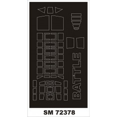 1/72 Fairey Battle Canopy Masking for Azur Kit (Outside)