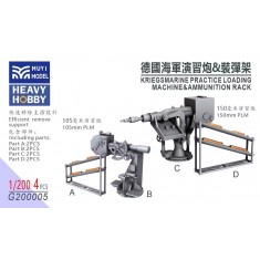 1/200 Kriegsmarine Practice Loading Machine & Ammunition Rack x4
