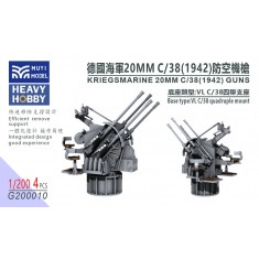 1/200 Kriegsmarine 20mm C/38 (1942) Guns x4