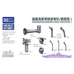 1/200 Kriegsmarine Bismarck Horn/Voice Pipes J x67