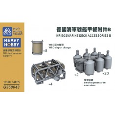 1/350 Kriegsmarine Deck Accessories Set B x34