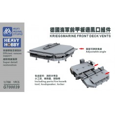 1/700 Kriegsmarine Forward Deck Vents x1