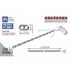 1/700 Kriegsmarine Ship Anchor Chain x2