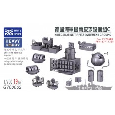 1/700 Kriegsmarine Tirpitz Equipment Group C x19