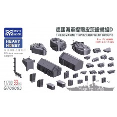 1/700 Kriegsmarine Tirpitz Equipment Group D x33