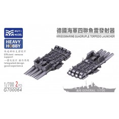 1/700 Kriegsmarine Quadruple Torpedo Launcher x2
