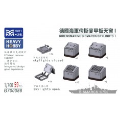 1/700 Kriegsmarine Bismarck Skylights I x59