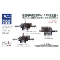 1/700 Kriegsmarine Bismarck 7m/10.5m Rangefinder N x3