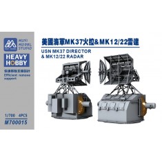 1/700 US Navy Mk.37 Director & Mk.12/22 Radar x4