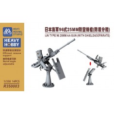 1/350 IJN Type 96 25mm AA Gun (With Shield, Separate) x14