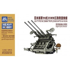 1/350 IJN Type 96 Triple 25mm AA Mounts x10