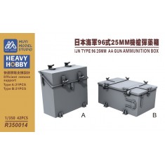 1/350 IJN Type 96 25mm AA Gun Ammunition Boxes (Types A & B) x42