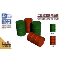 1/350 WWII General Oil Drums x50