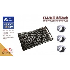 1/350 IJN Battleship Portholes x120
