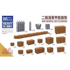 1/350 WWII General Deck Sundries x47