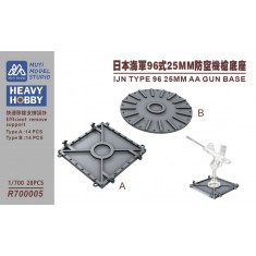 1/700 IJN Type 96 25mm AA Gun Bases (Types A & B) x28 (Without AA Gun)