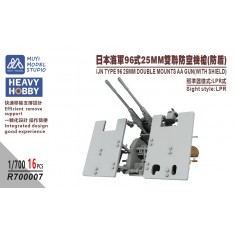 1/700 IJN Type 96 Twin 25mm AA Mounts (With Shield) x16