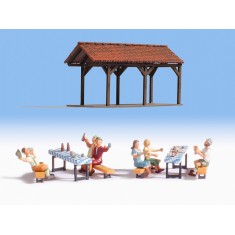 HO Scale Garden Party (building & figures)