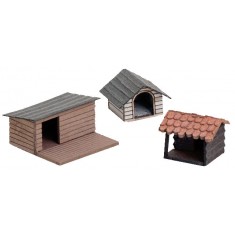HO Scale Kennels (3pcs)