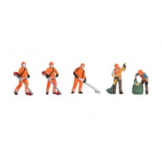 HO Scale Mowing (5 coloured figures with accessories)
