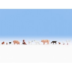 HO Scale Farm Animals (12 figures)