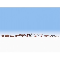 HO Scale Birds (15pcs)