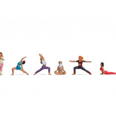HO 1/87 Practising Yoga (6 assembled and painted figures)