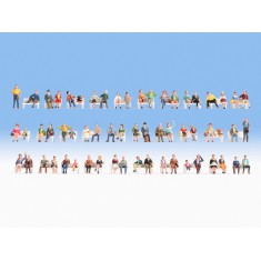HO Scale Mega Economy Figures Set "Sitting People" (60 Figures, without Benches)