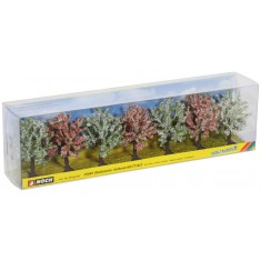HO,TT,N,Z Scale Fruit Trees (blossom, 7pcs, approx. 80mm high)