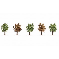 HO, TT, N, Z Scale Fruit Trees, Blossoming (5pcs, approx. 8 cm high)