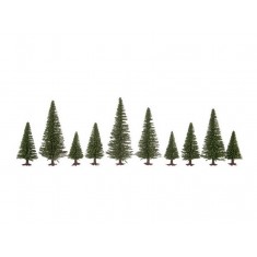 N, Z Scale Fir Trees w/Planting Pin (25pcs, 3.5 - 9cm)