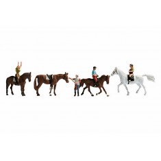 N Scale Riders & Horses Assembled and Painted Miniatures