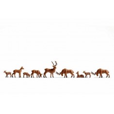 N Scale Deer Assembled and Painted Miniatures