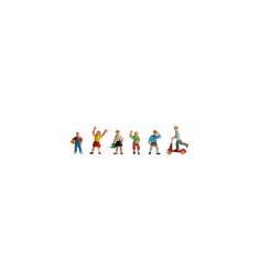 N Scale Children Assembled and Painted Miniatures