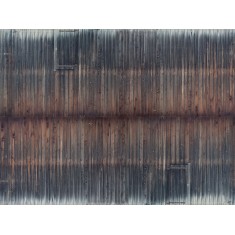 HO Scale  Timber Wall Weathered (3D Cardboard Sheet, 250 x 125mm)