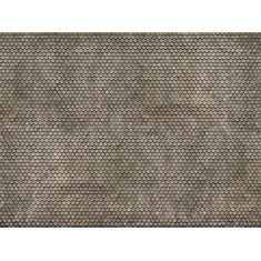 HO Scale Plain Tile Grey (3D Cardboard Sheet, 250 x 125mm)