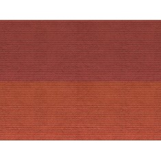 N Scale "Plain Tile" Red (3D Cardboard Sheet, 250 x 125mm)