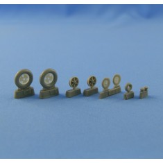 1/48 Wheels & Weighted Tyres for Messerschmitt Bf.109 F-2, F-4, G-2 ("Continental" tyres)