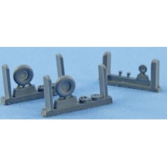 1/72 Supermarine Spitfire Resin Wheels Set (No Mask Series,4 Spoke+Smooth Tyres)
