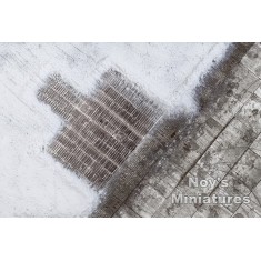 1/144 Airfield Tarmac Sheet: WWII Luftwaffe Hardstand Winter (Length: 310mm, Width: 219mm)