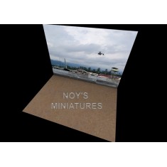 1/32 Airfield Tarmac Sheet: South East Asia (SEA) 3D Helicopter Set (Size: 593x400mm)