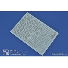 Non-scale Decel Number Light Gray for Gunpla
