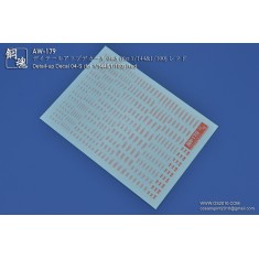 1/144 & 1/100 Detail-Up Decal 04-S Red for Gunpla