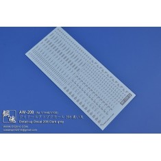 1/144 & 1/100 Detail-Up Decal 208 Dark Grey for Gunpla