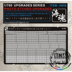 1/700 WWII RN Warship Complete Railing Set (All Surface Combatants)