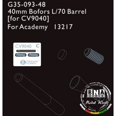 1/35 40mm Bofors L/70 Barrel (for CV9040) for Academy kit #13217