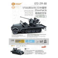1/72 Sd.Kfz.7/2 37mm Flak 36 Early Complete Plastic and 3D Print kit