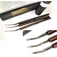 Pin Point Angled Modelling Brush Set (Round, Size: 10/0/ 00, 0) - Reach Where Others Can’t