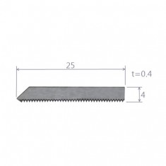 Saw Blade (L: 25mm, W: 4mm, t: 0.4mm) for Ultrasonic Cutter ZO-91/ZO-41/ZO-40